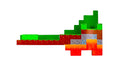 Minecraft Overworld Wall Shelf | 2 Feet Long | Holds 15 Pounds
