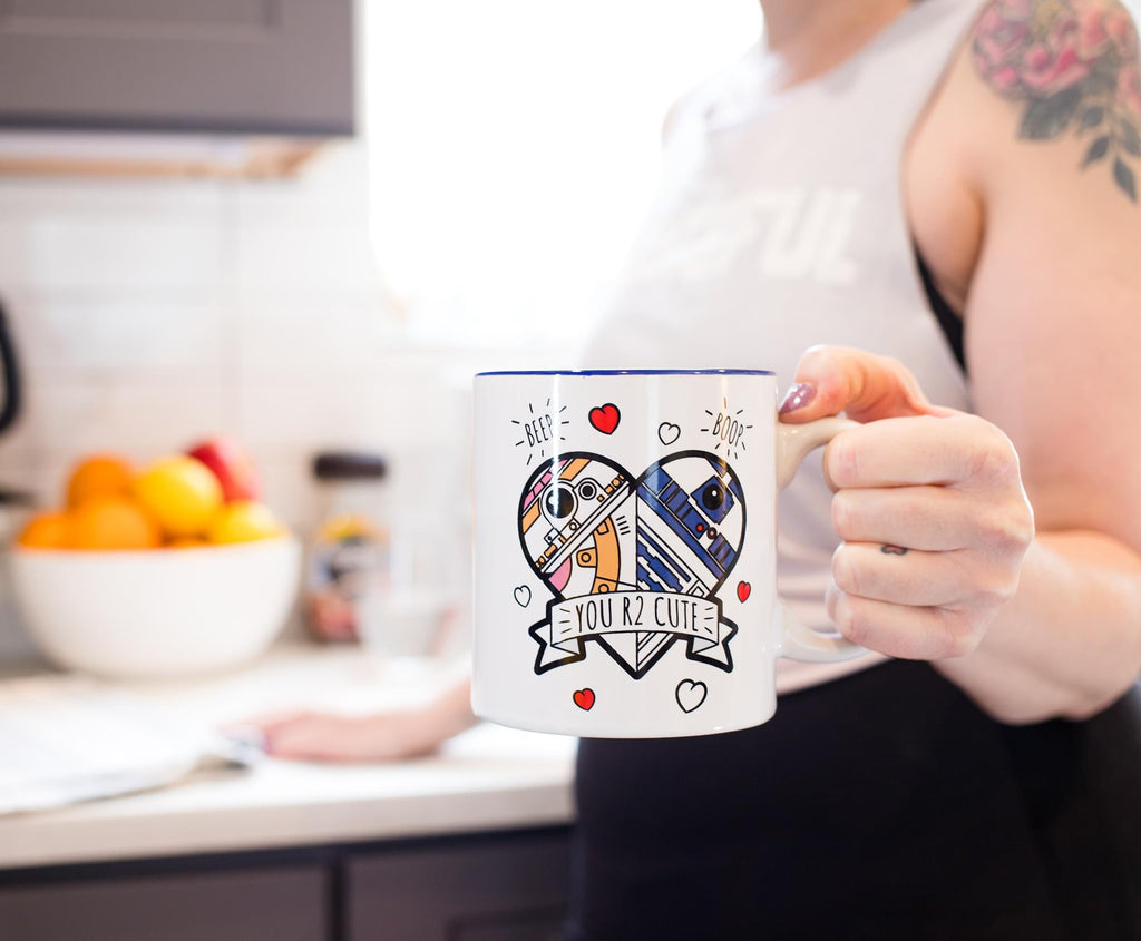 Star Wars "You R2 Cute" Ceramic Coffee Mug | Holds 20 Ounces | Toynk Exclusive